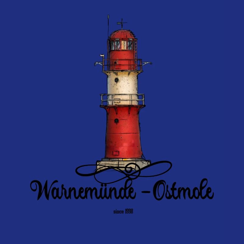 Warnemünde Ostmole Leuchtturm DD