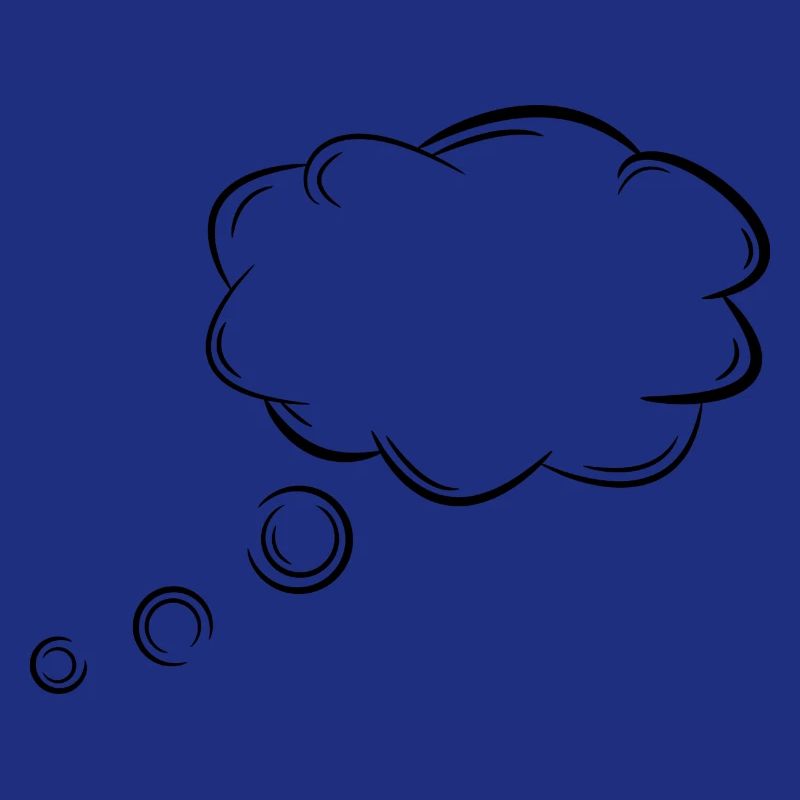 Gedankenblase anpassbar mit Sätze oder Wörter