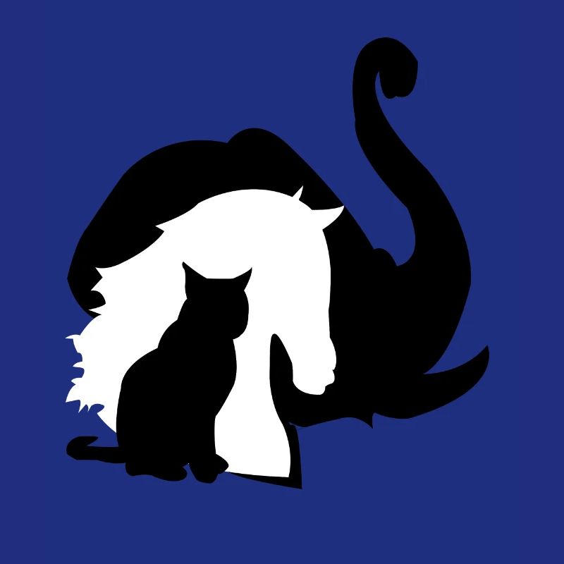 Éléphant cheval chat animaux conception