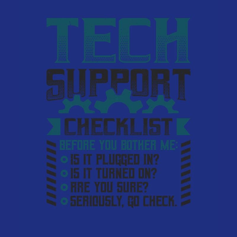 Funny Tech Support Checklist Helpdesk