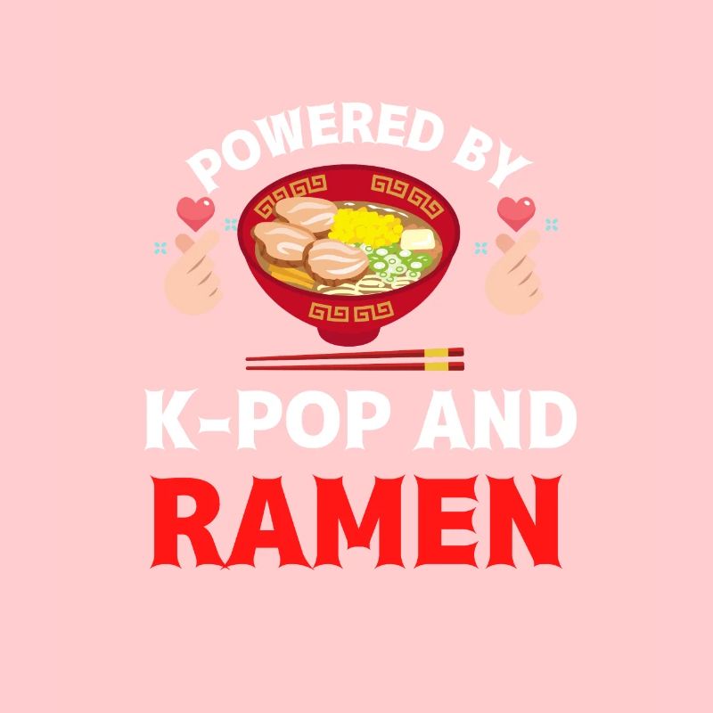 Powered by K-Pop und Ramen K-Pop Merch Merchandise