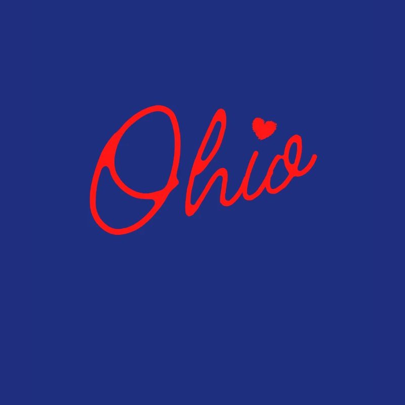 Nette Ohio Red Script OH Karte Home Buckeye State
