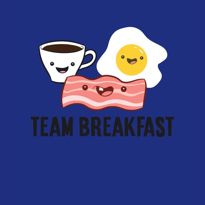 Bacon Eggs Coffee Team Petit déjeuner