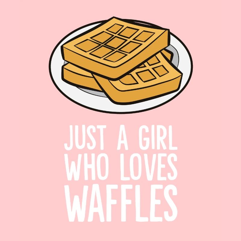 Nur ein Mädchen, das Waffeln liebt