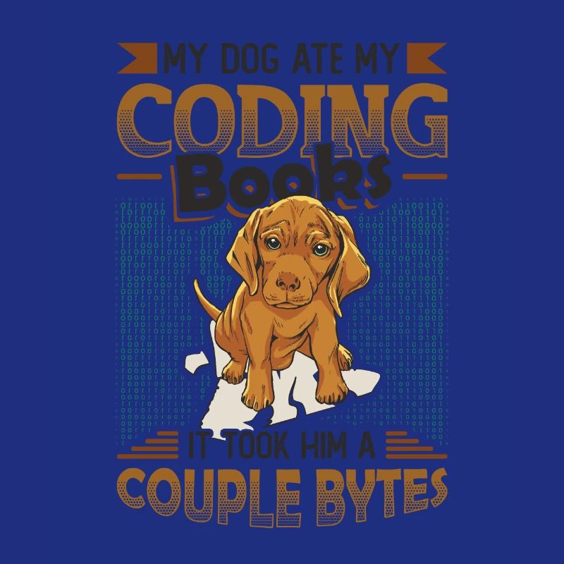 Dog Bytes Code Computer Joke Programmation