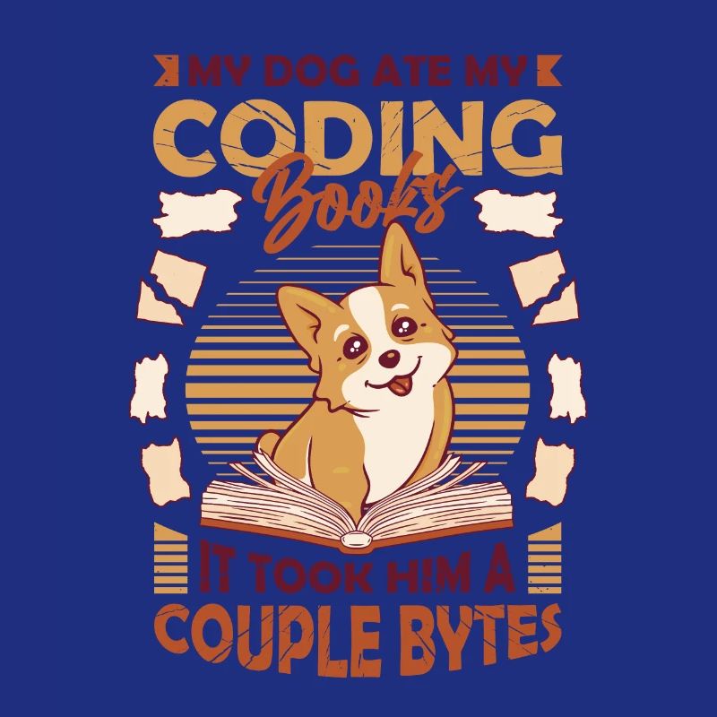 Dog Bytes Code Computer Joke Programmation
