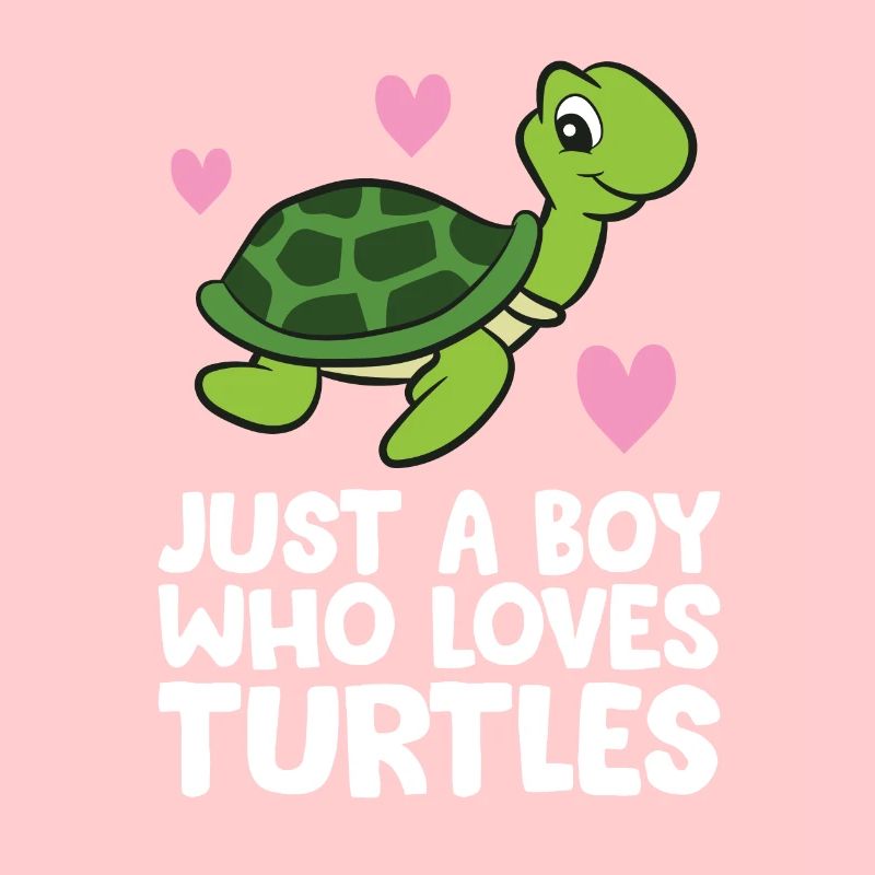 Nur ein Junge, der Schildkröten liebt