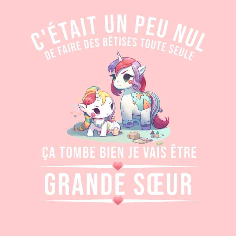 Ich werde eine ältere Schwester Einhorn Design