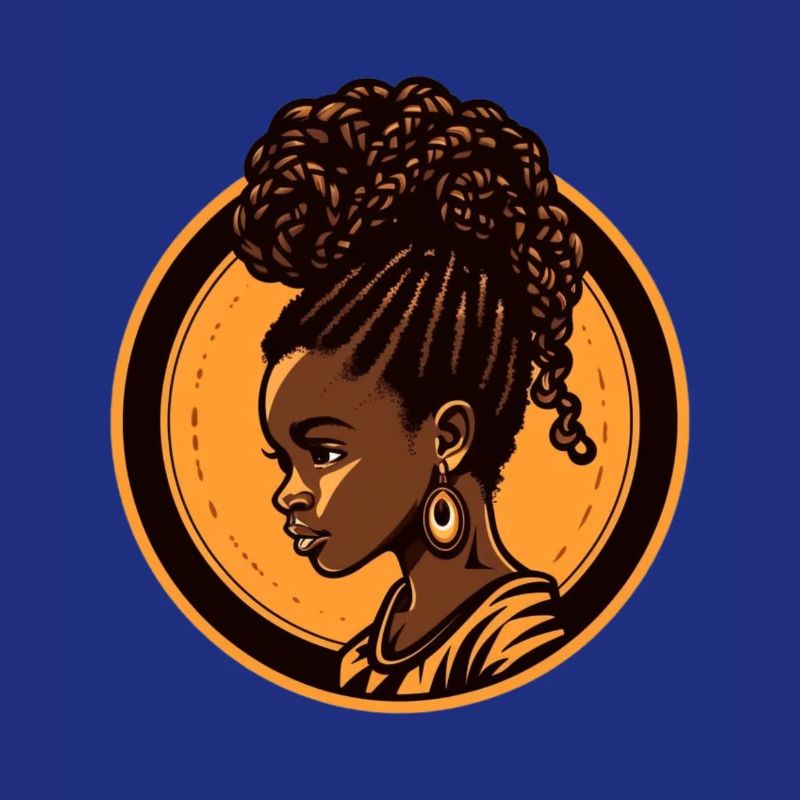 Afro Schwarz Kind Junge Mädchen Empowerment Gold