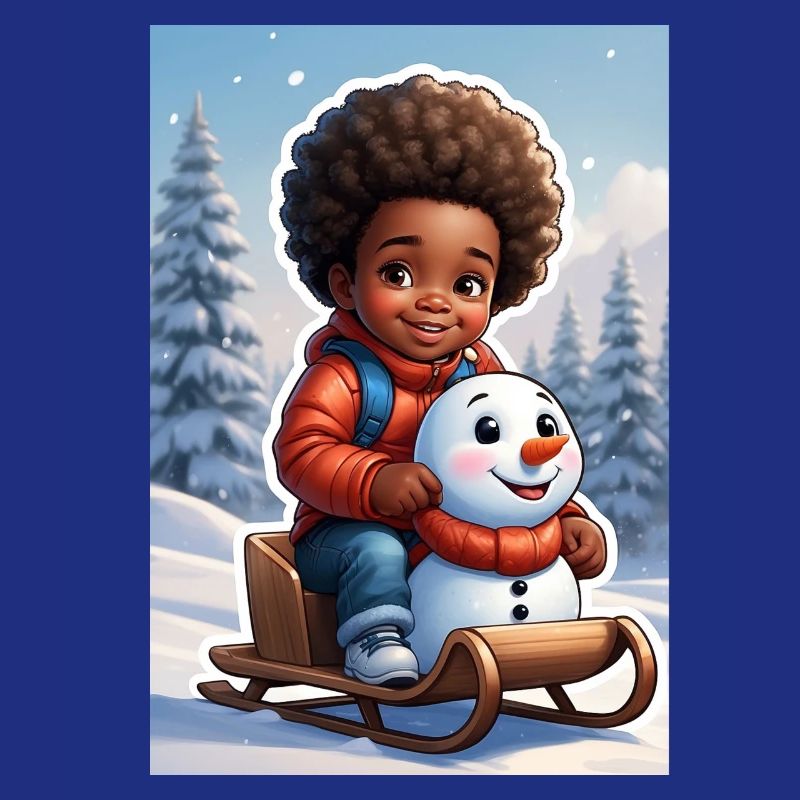 Winter Schneemann Kind