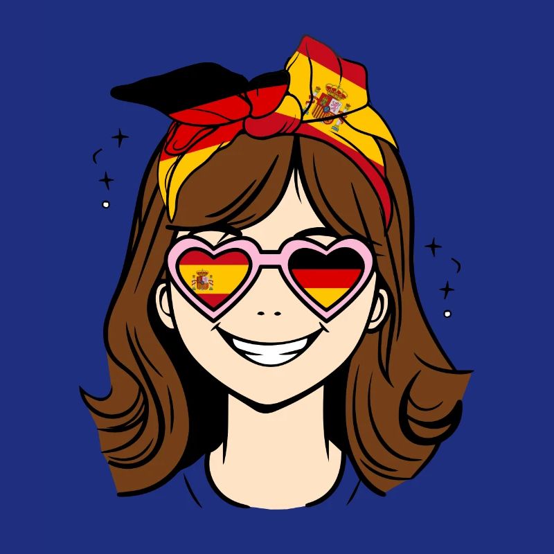 Halb Deutsch, halb Spanisch kleines Mädchen, Spanien