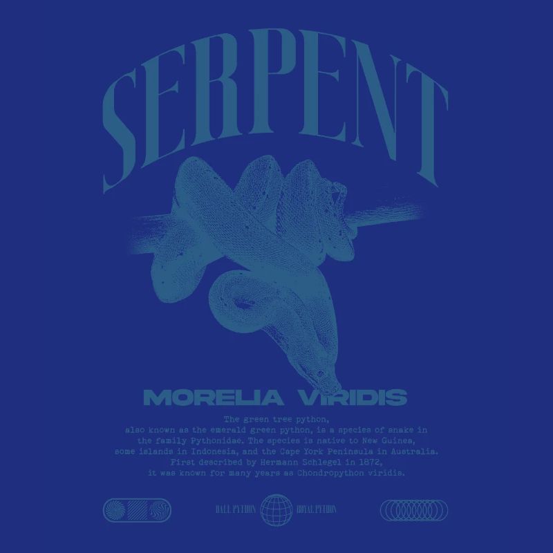 Grüner Baum Python Modern Reptile Keeper Streetwear