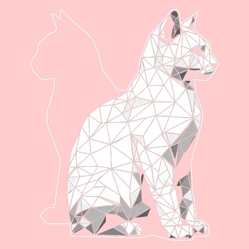 Abstract Geometric Polygonal Cat