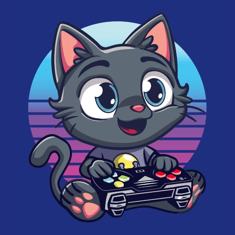 Fond rétro de jeu de chat