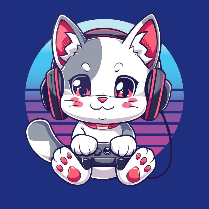 Fond rétro de jeu de chat