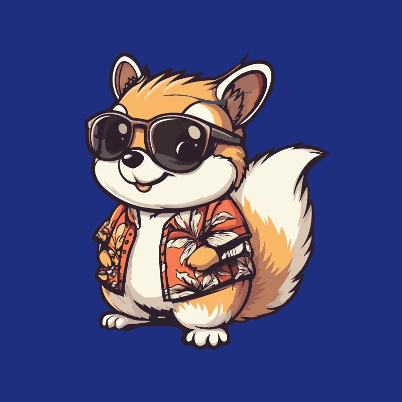 Eichhörnchen Comic Urlaub