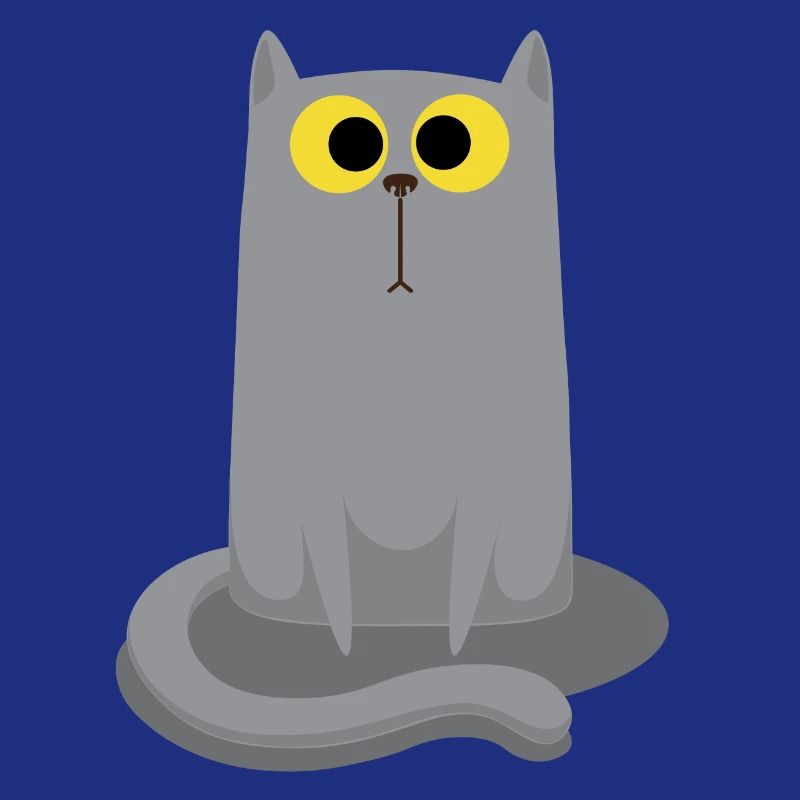 Sitting gray cat