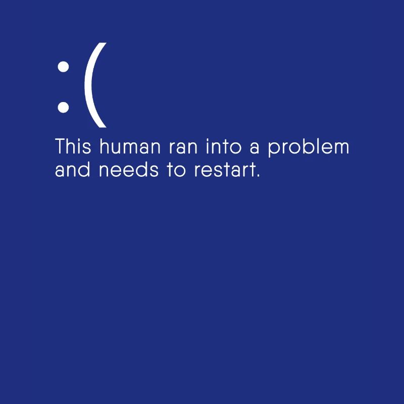 Computer Nerd Blue Screen