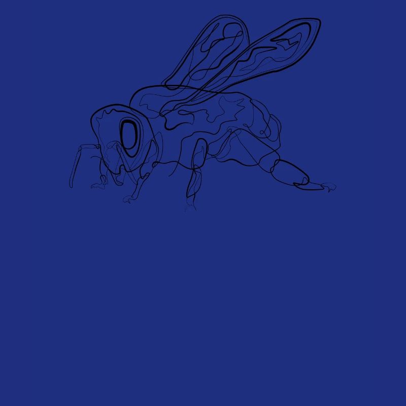Bee environmental protection - one line drawing