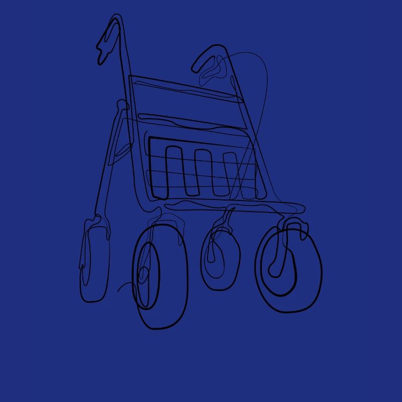 Rollator - one line drawing