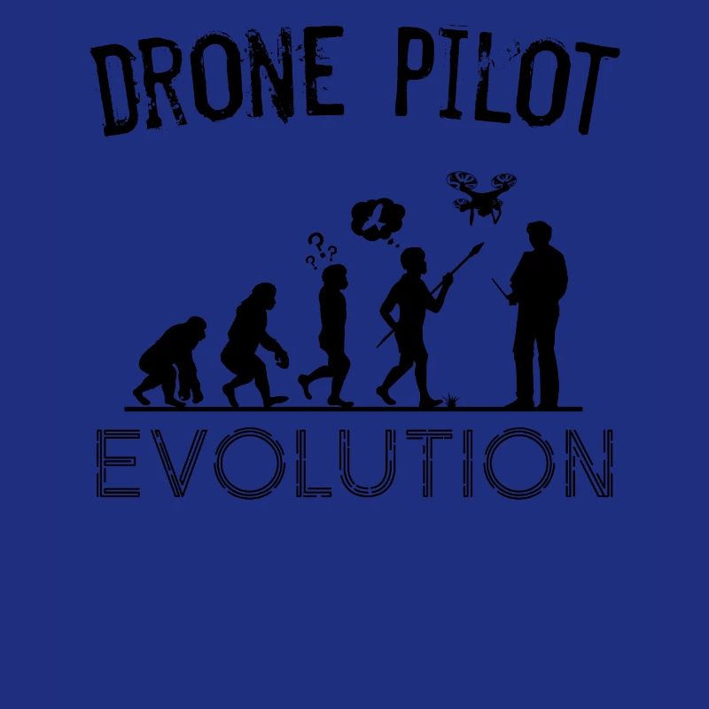 Drone Pilot Evolution Silhouette Drohnen Geschenk