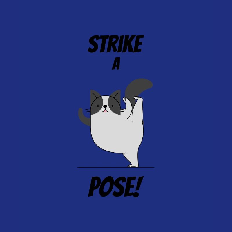 GRISE UN CHAT POSE YOGA FUNNY
