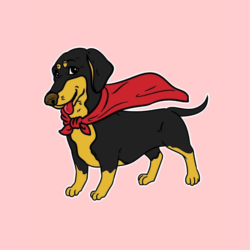 Superheld Dackel Dachshund Hund
