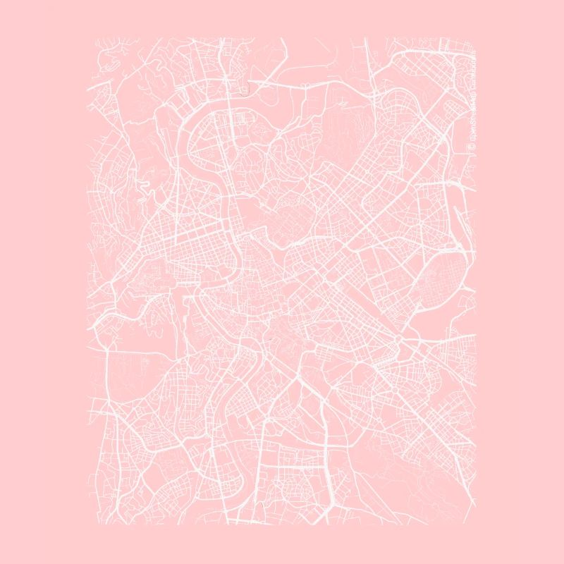 Plan et rues de la ville de Rome