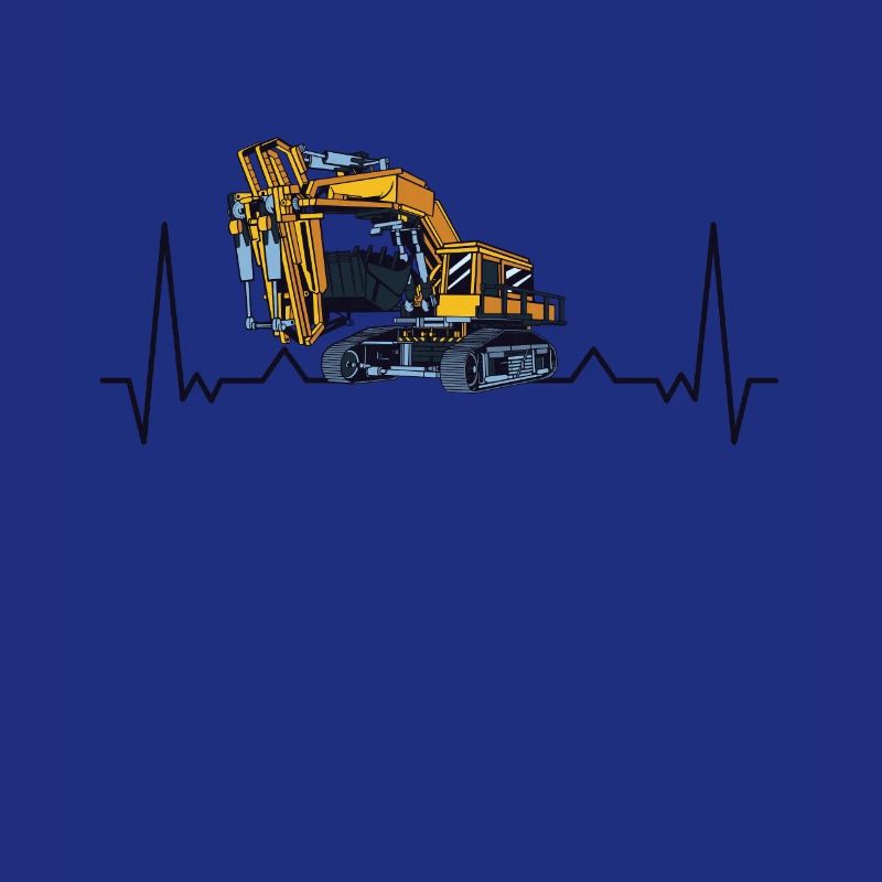 Bagger Herzschlag Baggerfahrer Baggerführer