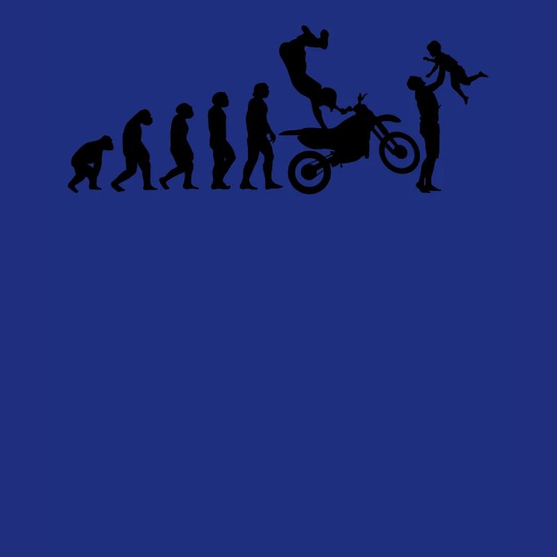 Biker Evolution Papa Motorradfahrer Motorrad Cross