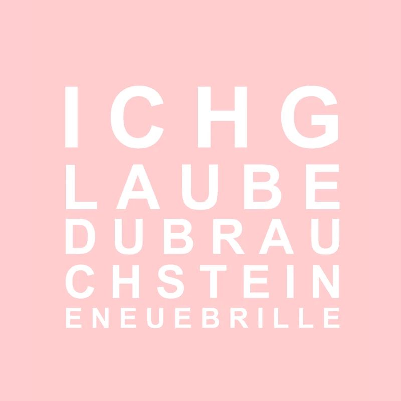 Ich Glaube Du Brauchst Eine Neue Brille