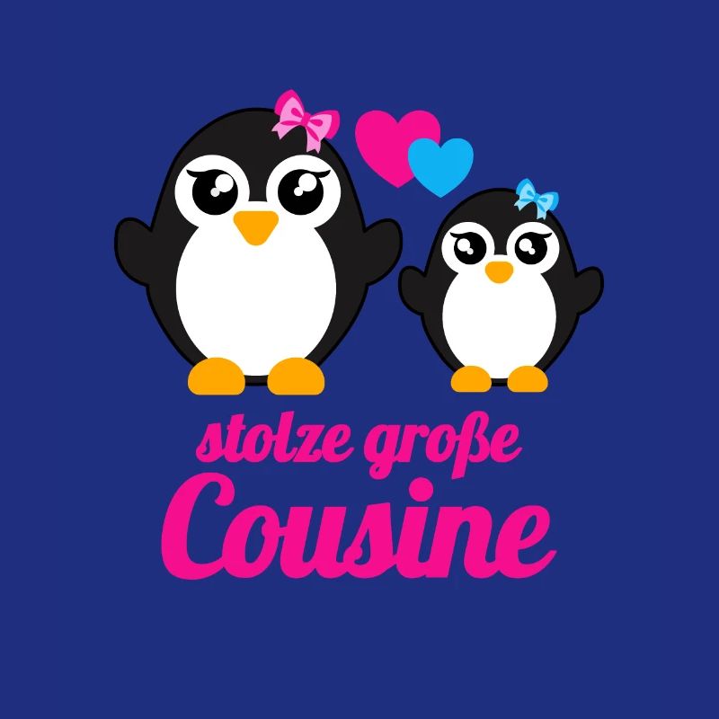 Stolze Große Cousine Pinguin Mädchen Geschenk