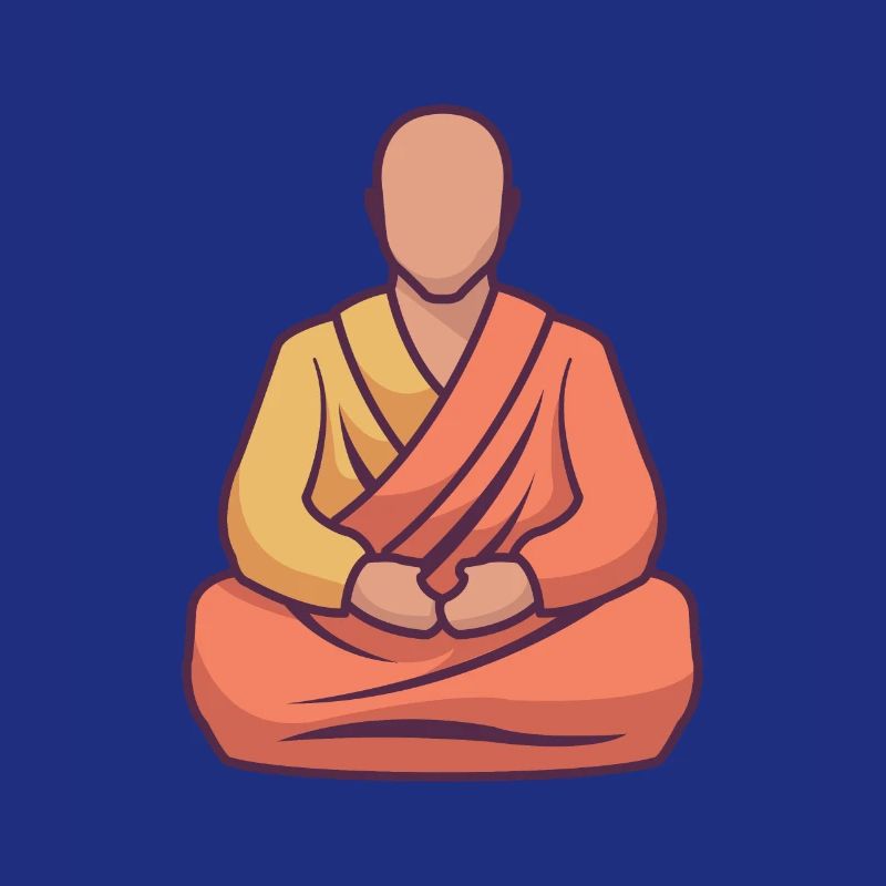 A Monk Practicing Yoga