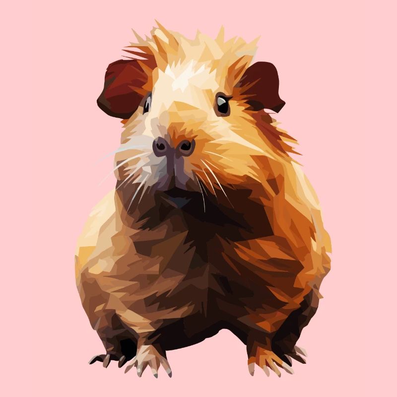Cochon d’Inde dans le style polygonal