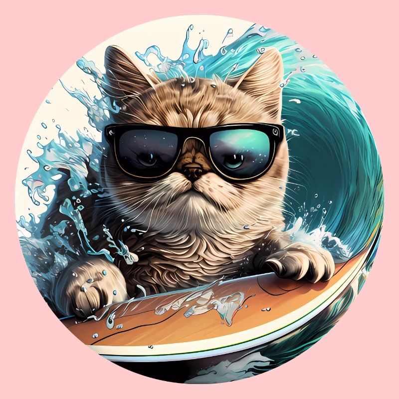 Chat de surf