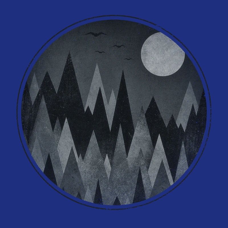 Black & White Triangles Abstract mountains design