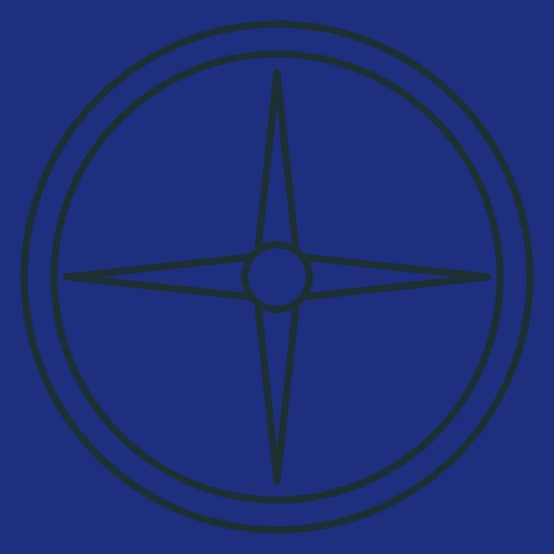 Compass rose with points