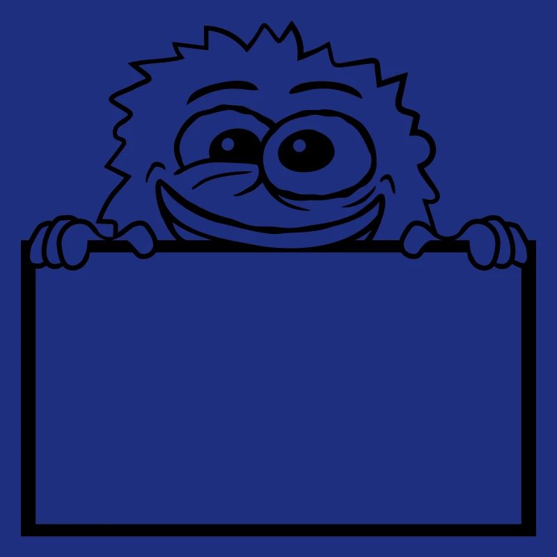 Comic Monster hinter Mauer