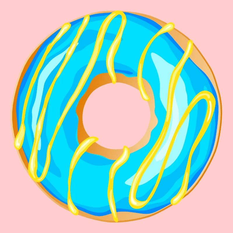 Donut Drawing Dessert Donuts Cake Pastry 1B