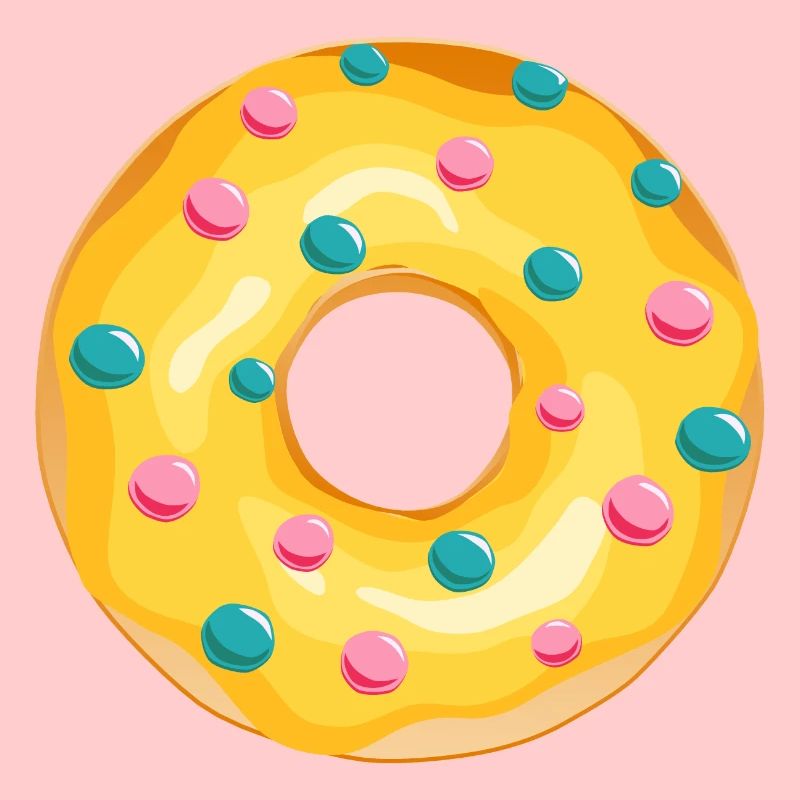 donut drawing dessert donuts cake pastry 1