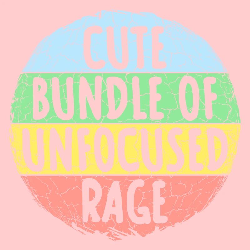 Drôle Mignon Bundle De Rage Non Focalisée Arc-en-Ciel Goth