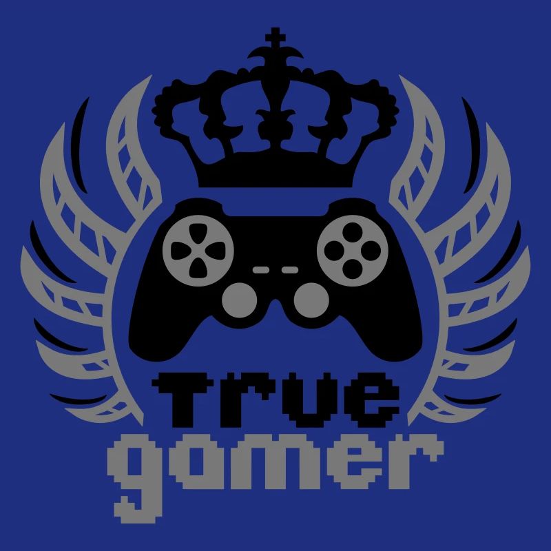 true gamer king krone controller logo könig 8 bit