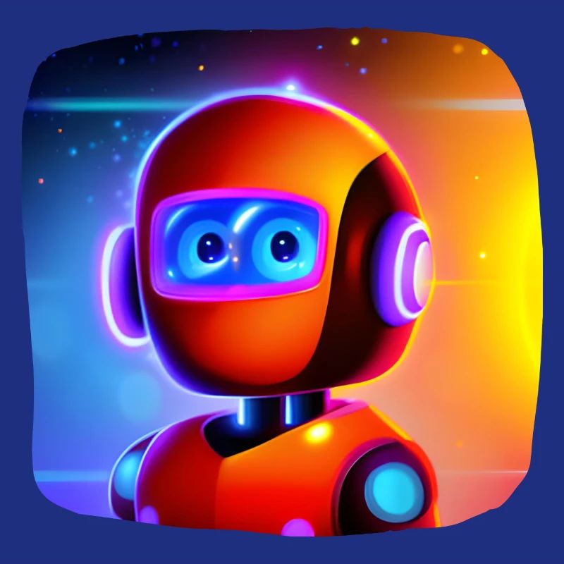 Copain robot amical dans l’espace