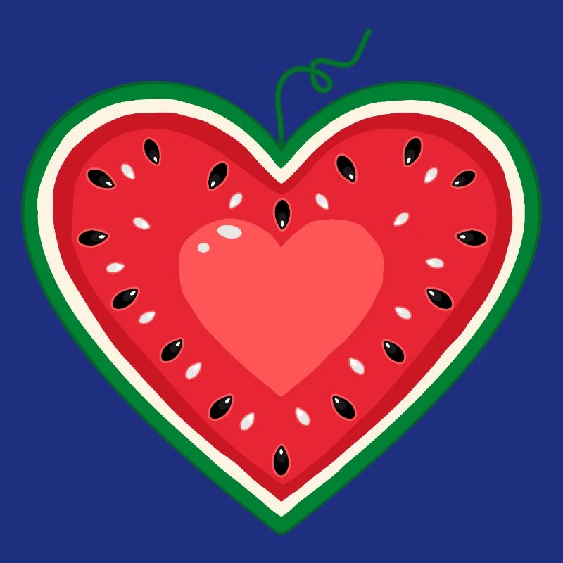 Conception de pastèque comme un cœur