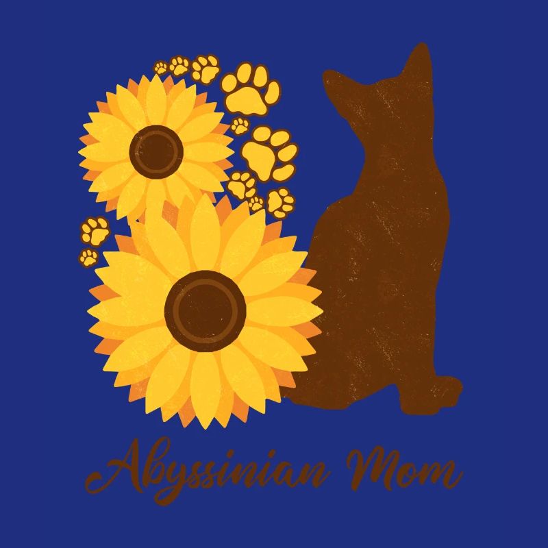 Sonnenblumenmutter - Abessinierkatze