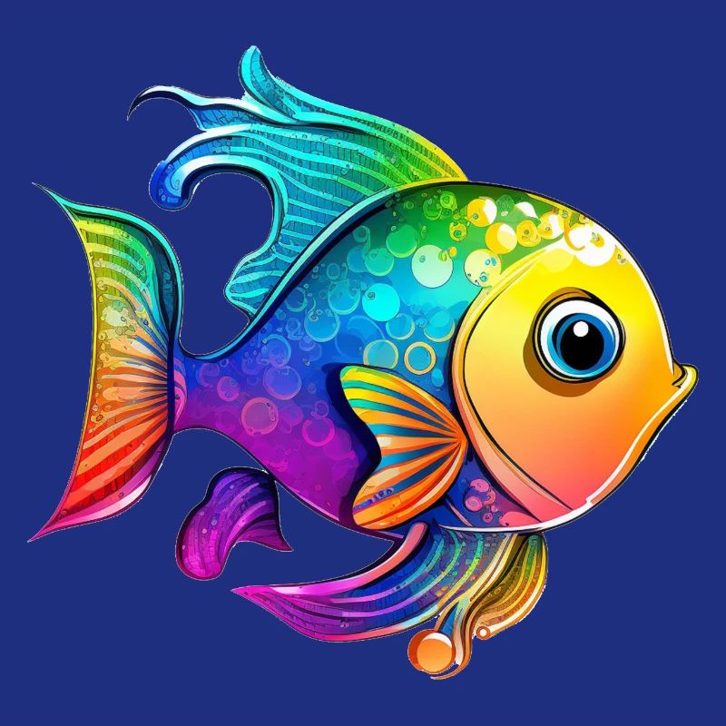 Fisch Regenbogen Zeichnung