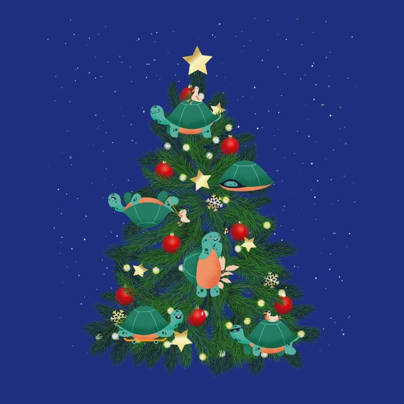 Sea Turtle Tortoise Christmas Tree