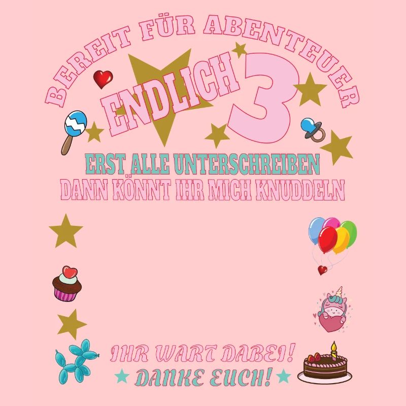 3. Geburtstag Mädchen & Junge Gästebuch