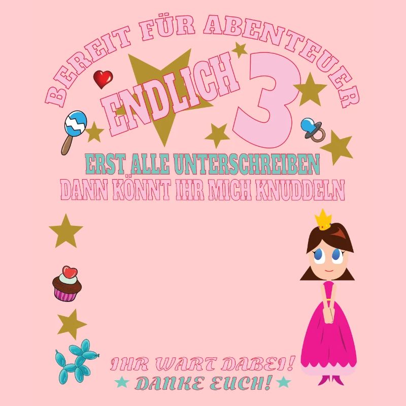 3. Geburtstag Mädchen & Junge Gästebuch
