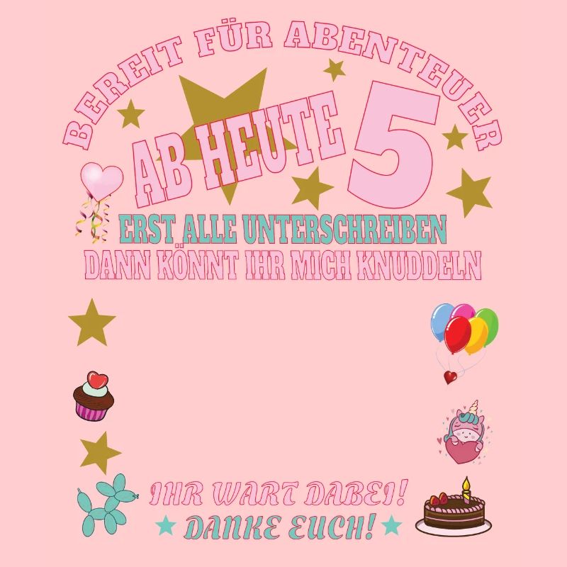 5. Geburtstag Mädchen & Junge Gästebuch